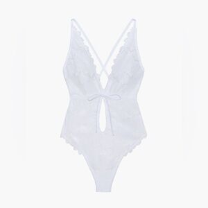 Savage X Fenty Floral Lace Glow Bodysuit with Keyhole